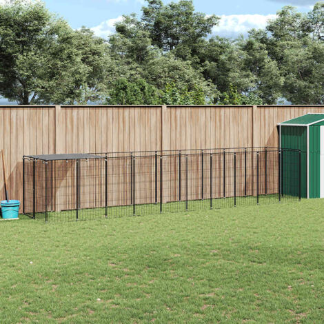 Perrera negra 6,05 m² acero