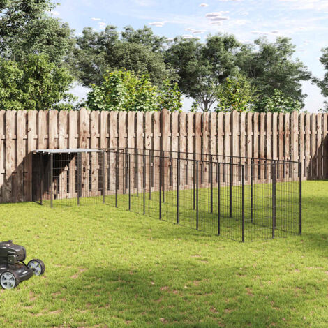 Perrera negra 7,26 m² acero