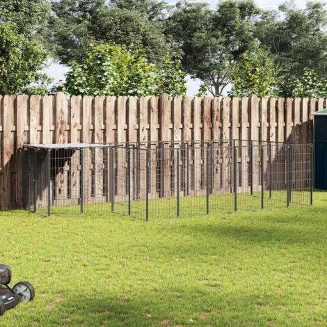 Perrera negra 8,47 m² acero