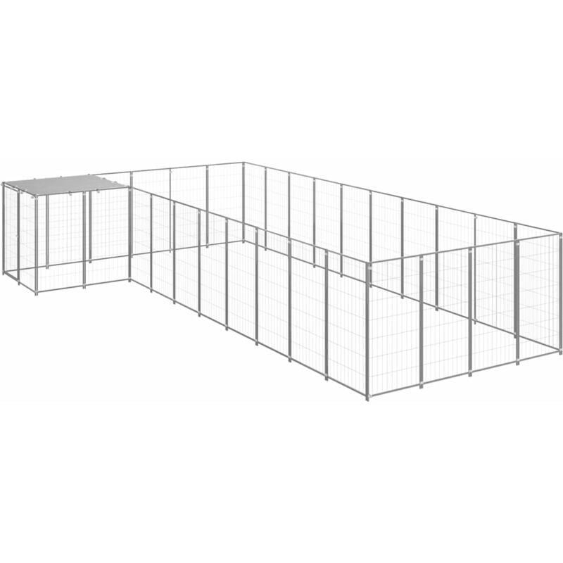 

Perrera plateada 13,31 m² acero