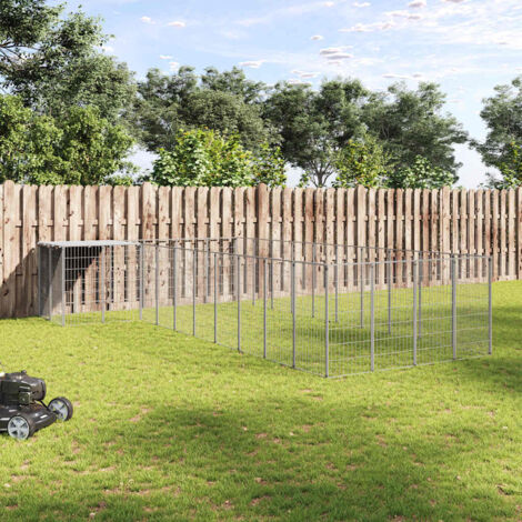 Perrera plateada 13,31 m² acero