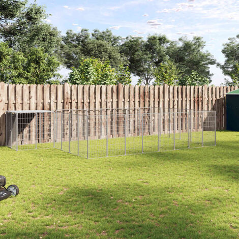 Perrera plateada 15,73 m² acero