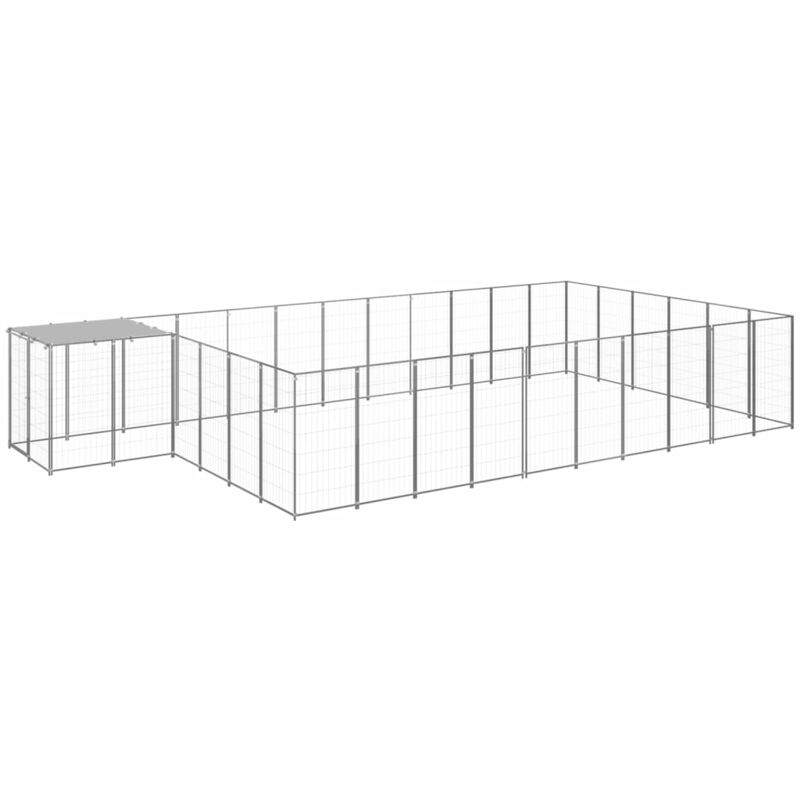 

Perrera plateada 19,36 m² acero