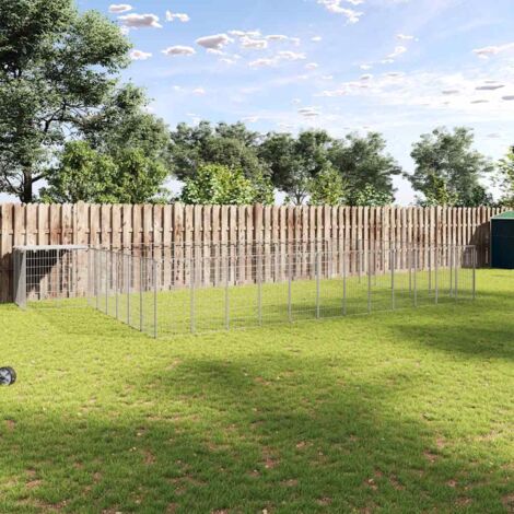 Perrera plateada 25,41 m² acero