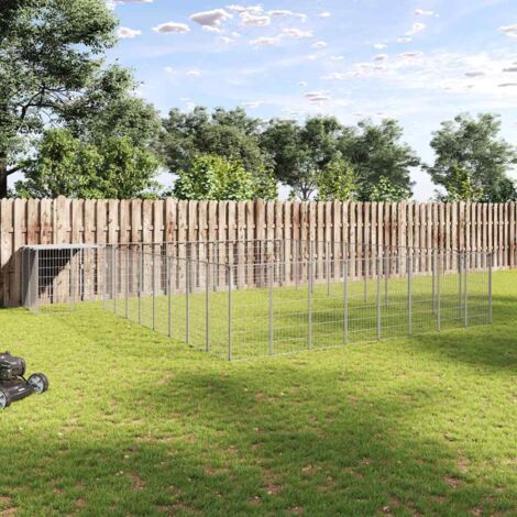 Perrera plateada 25,41 m² acero