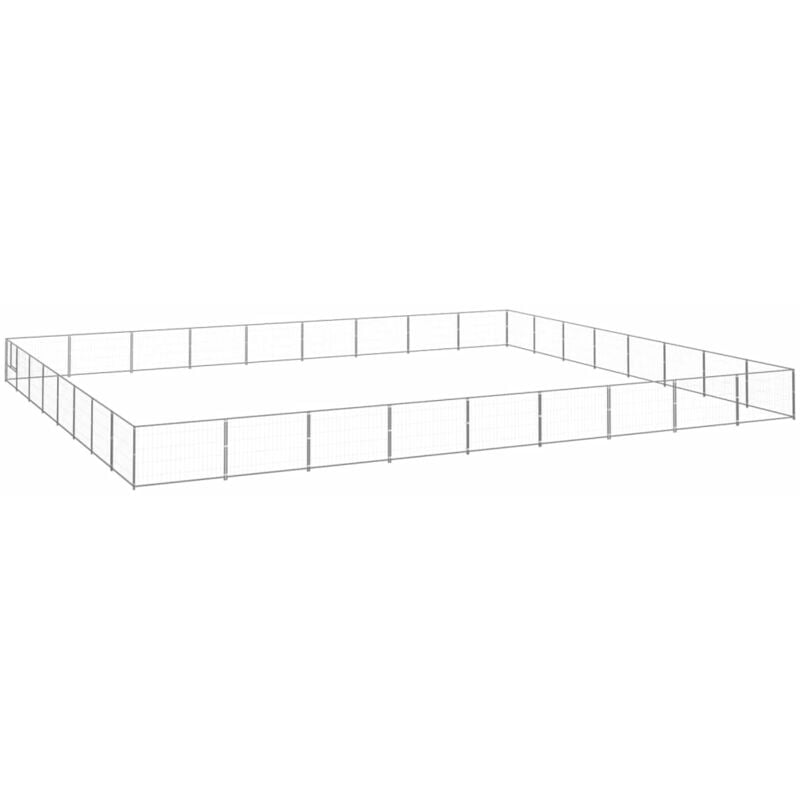 

Perrera plateada 72 m² acero