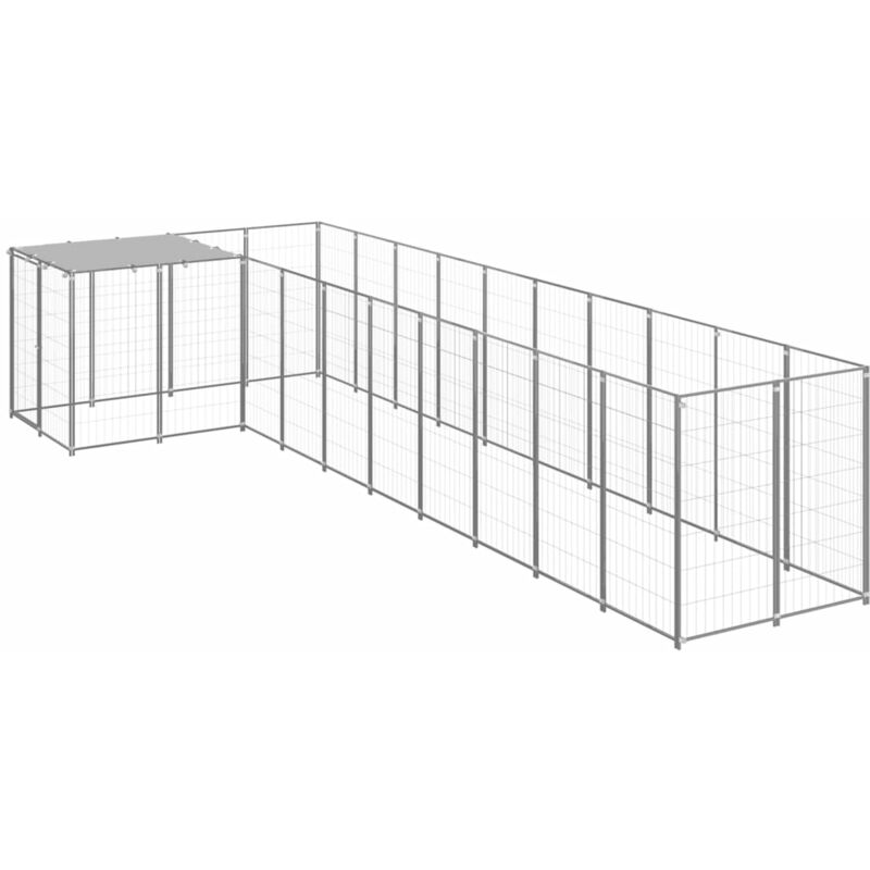

Perrera plateada 7,26 m² acero