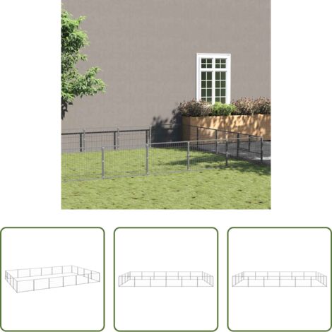 Perrera plateada -  Perrera plateada 24 m² acero