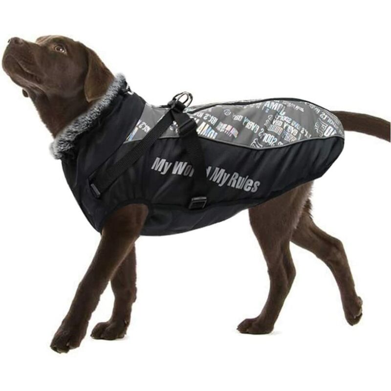 

Perro Abrigo de invierno Chaqueta Cálido Impermeable Reflectante Ajustable Suave felpa Chaleco para cachorros Ropa para mascotas Perros pequeños y