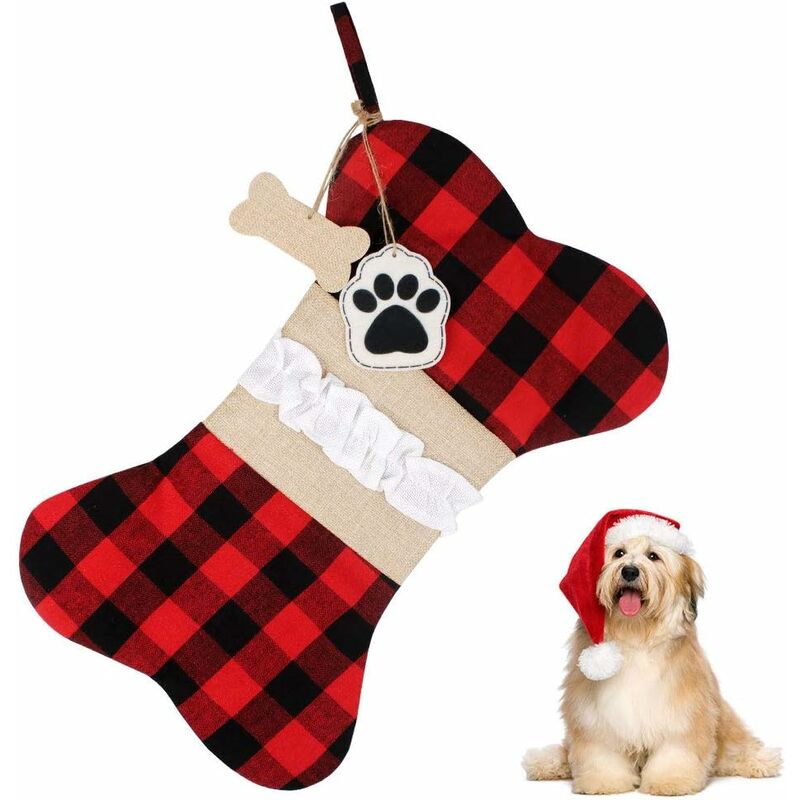 

Perro Calcetín Navideño Decoración Colgante Navideña, Calcetín de Chimenea de Santa Claus, Bolsa de Calcetín de Navidad, Navidad Bolsa de Regalo para