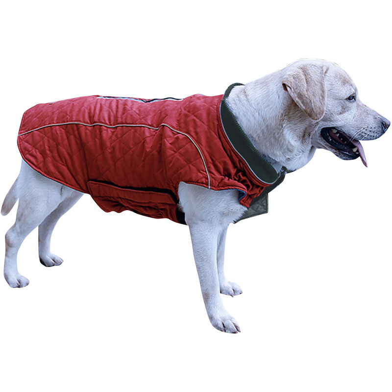 

Perro chaqueta de invierno acolchado reflectante calido acolchado chaleco para mascotas al aire libre,Rojo, 3XL