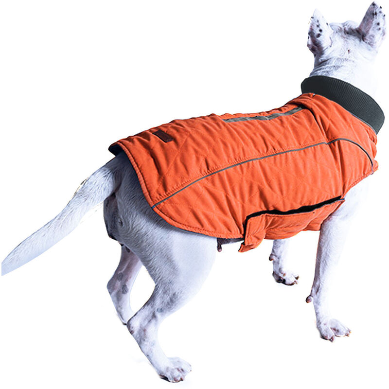 

Perro chaqueta de invierno acolchado reflectante calido acolchado chaleco para mascotas al aire libre,Naranja, M