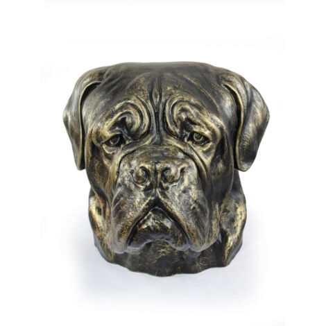 Perro de Burdeos, Dogo de Burdeos, Mastín Francés - busto de perro, cabeza de perro grande para el jardín, decoración única del salón de la marca Art-Dog