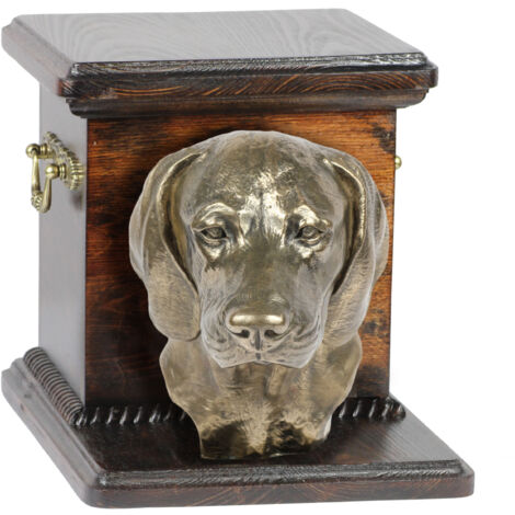 Perro de montaña bávaro: urna para cenizas de perro con estatuilla, elegante urna para perro, urna única con busto de perro de Art-Dog