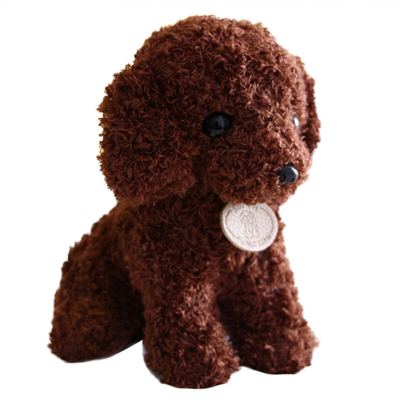 

Perro de simulacion de peluche de juguete muneca cachorro lindo regalo para ninos, TeddyDog-DarkBrown