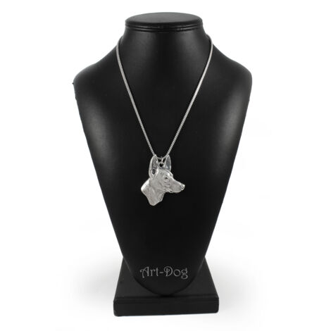 Perro faraón, galgo maltés: collar de perro, colgante de perro en una cadena de plata, joyas únicas de Art-Dog