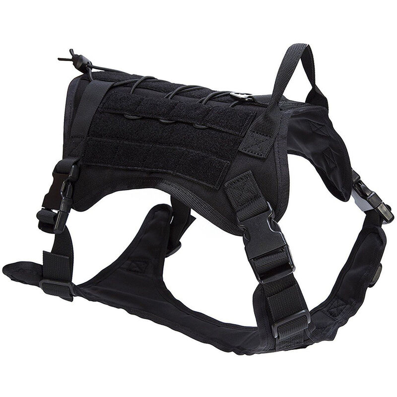 

Perro Viajes Camping Senderismo Mochila de nylon Mochila con arnes, para perro grande,Negro, XL