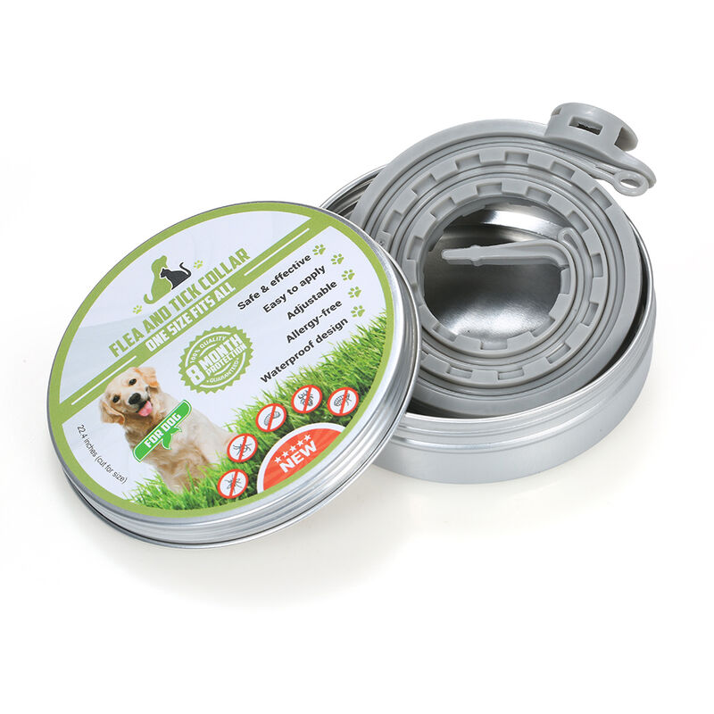 

Perros pulgas y garrapatas Collar Aceite esencial ajustables impermeables 8 Meses Prevencion Tratamiento natural de Proteccion