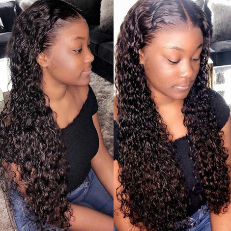 Perruque Afro Bouclée Longue avec Frange Ajustable, Cheveux Naturels pour Femmes