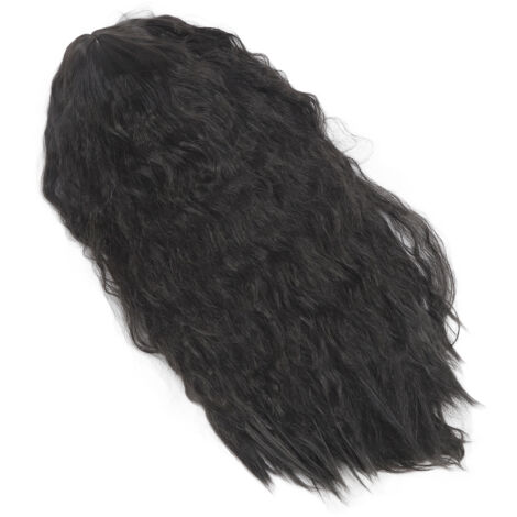Perruque Afro Longue avec Frange Dentelle - Cheveux Bouclés Naturels pour Femme