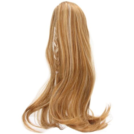 Perruque Bouclée Longue pour Poupée BJD en Soie Haute Température, Frange et Couleur Lin