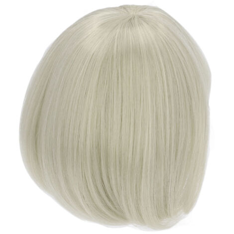 Perruque Cheveux Courts pour Poupée BJD 1/3, Fibre Douce Verte avec Frange Lisse, Coupe Facile