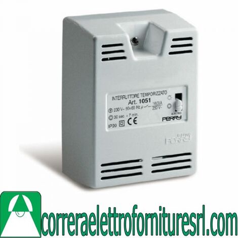 PERRY ELECTRIC Perry 1IT1051 relè temporizzato a parete adatto per luci scale alimentazione 220V