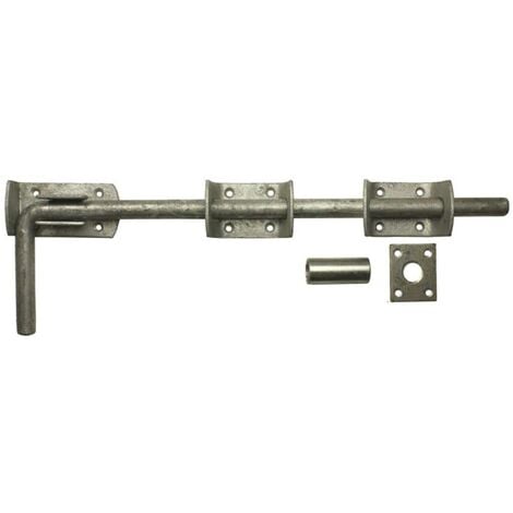 Perry 300mm Garage Door Bolt Pre-Packed+ Fittings Galvanised