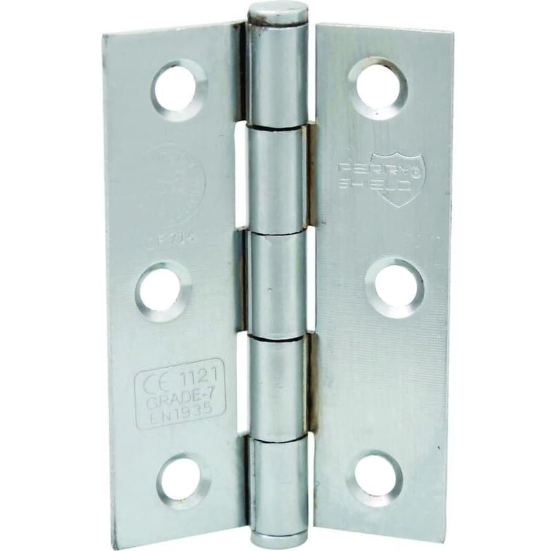 Perry - 75mm 3' No.5001 Shield Grade CE7 Certifire Fire Door Butt Hinge with Butto