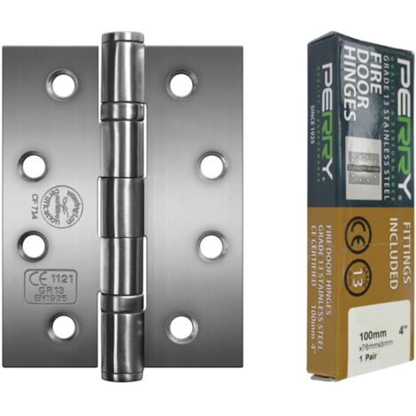 Perry CE451 Grade 13 Fire Door Hinge - Satin Stainless Steel