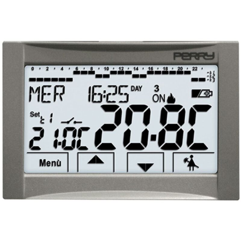 Cronotermostato Perry Incasso Touch Screen Universale A Batteria Cds26