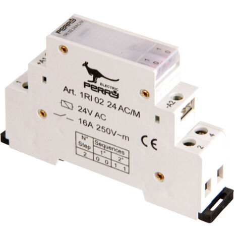 PERRY Stromstoss-Schalter 1RI0224AC/M, 24 V, 2 Kontakte