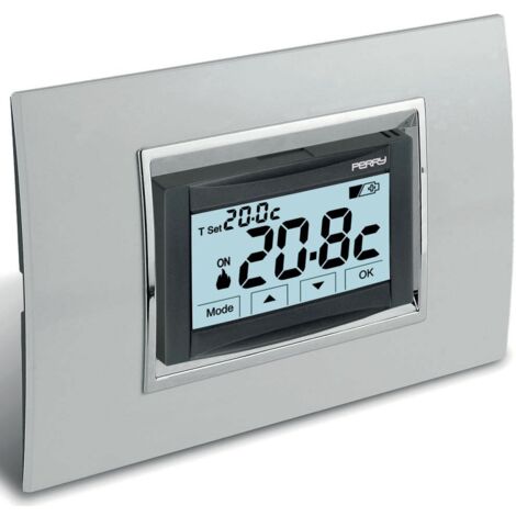 Perry Unterputz-Thermostat Schwarz 230V Stromversorgung 1TITE543