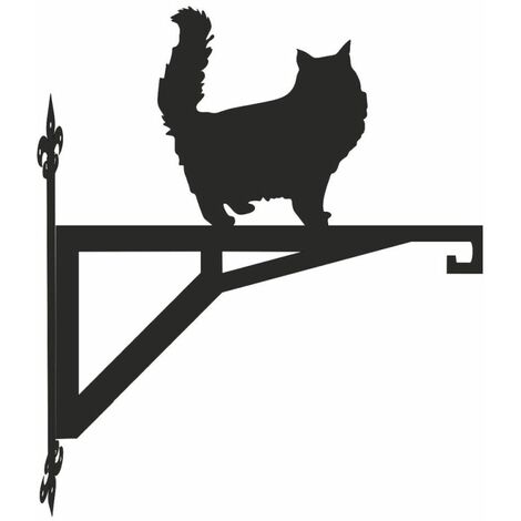 main image of "Persian Cat Standing Modern Contemporary Hanging Bracket"