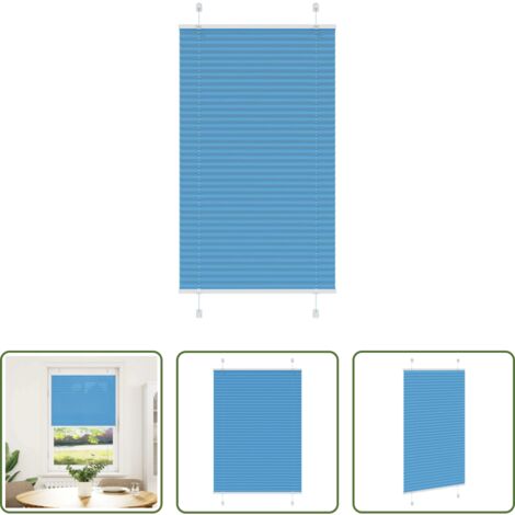 Persiana azul -  Estor Plisado azul 80x100 cm Tela Ancho 79,4 cm Poliéster