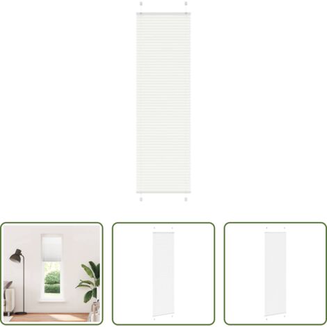 Persiana blanca - Estor Plisado blanco 65x200 cm Tela Ancho 64,4 cm Poliéster