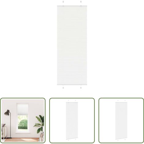 Persiana blanca -  Estor Plisado blanco 75x200 cm Tela Ancho 74,4 cm Poliéster