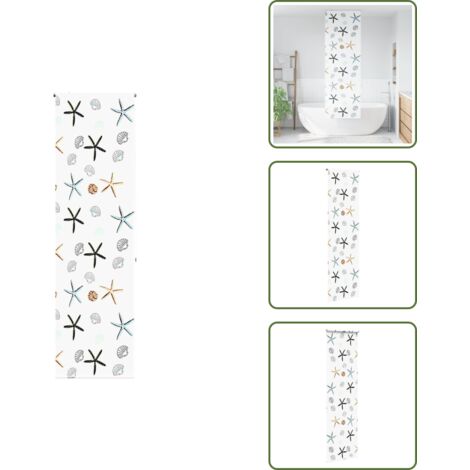 Persiana de baño - vidaXL Estor enrollable para ducha tela 80x240 cm ancho 76 cm - Persiana de ventana