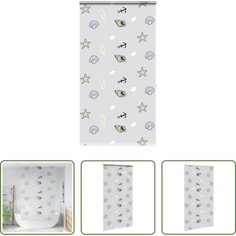 Persiana de ducha -  Estor enrollable para ducha con casete 130x240 cm tela ancho