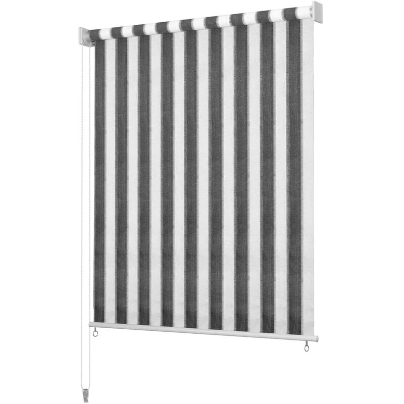 

Persiana enrollable 350x140 cm a rayas gris antracita y blanca