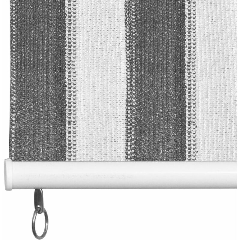 

Persiana enrollable 400x140 cm a rayas gris antracita y blanca