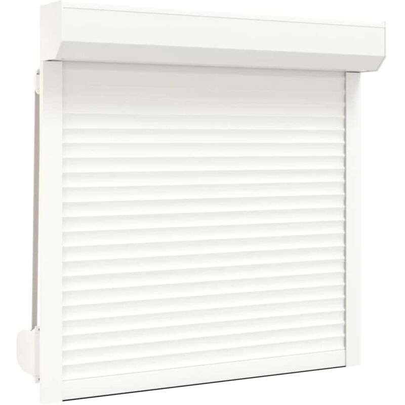 

vidaXL Persiana Enrollable Aluminio Blanca 100x100 cm - Blanco
