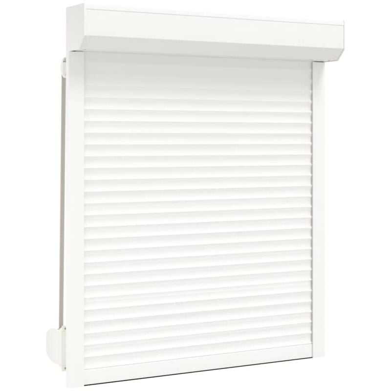 

vidaXL Persiana Enrollable Aluminio Blanca 100x120 cm - Blanco