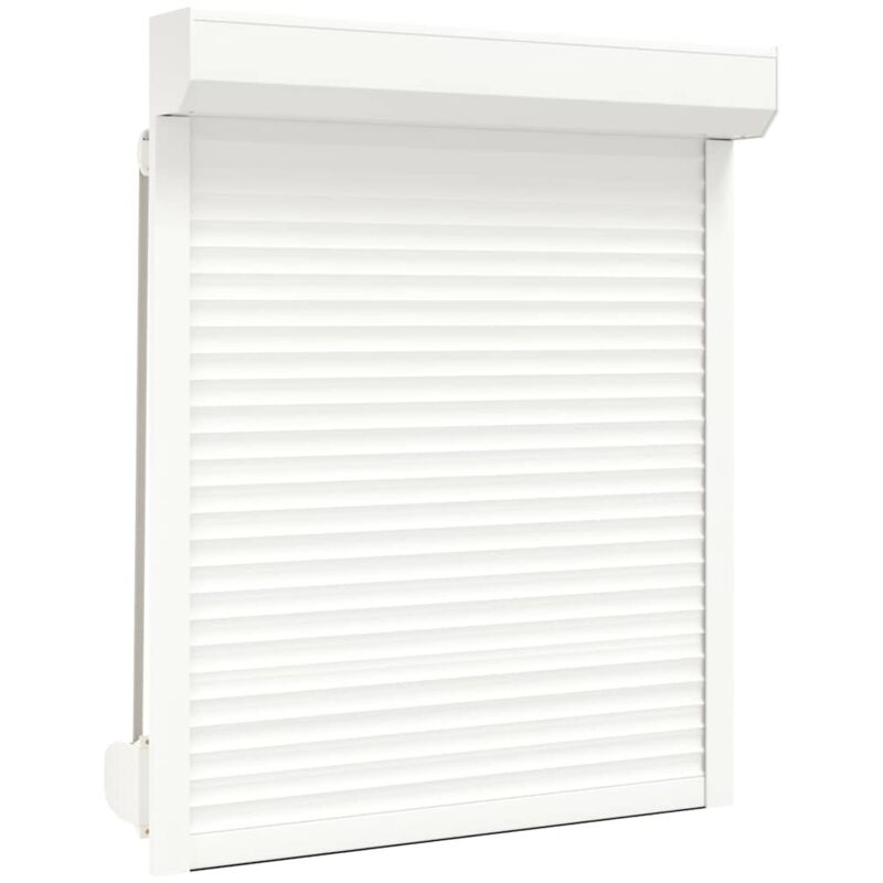 

vidaXL Persiana Enrollable Aluminio Blanca 100x130 cm - Blanco