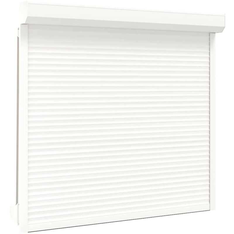 

vidaXL Persiana Enrollable Aluminio Blanca 160x150 cm - Blanco