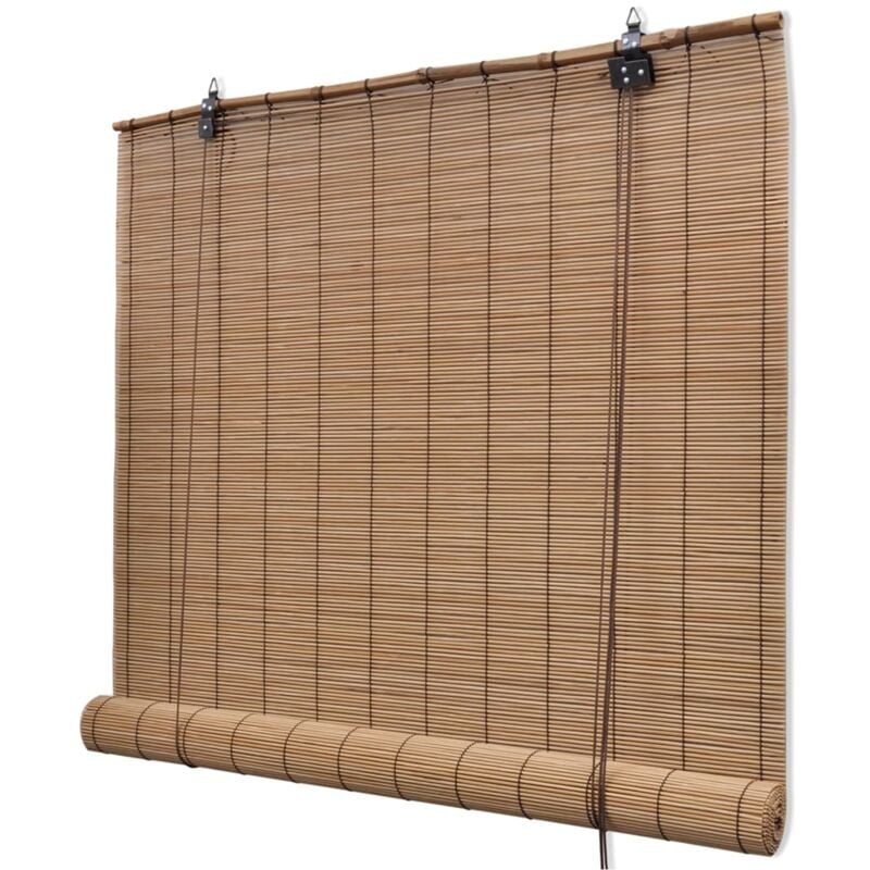 

vidaXL Persiana enrollable de bambú marrón 80x220 cm - Marrón