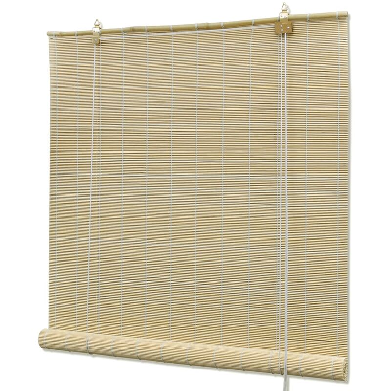 

vidaXL Persiana enrollable de bambú color natural 80x220 cm - Marrón