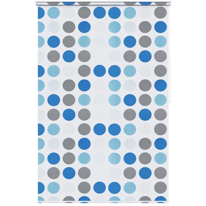 

vidaXL Persiana enrollable de ducha 140x240 cm círculos - Azul