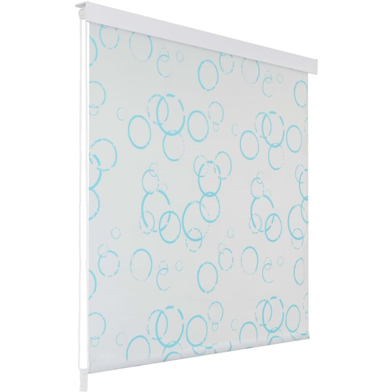 

vidaXL Persiana enrollable de ducha 160x240 cm burbujas - Blanco