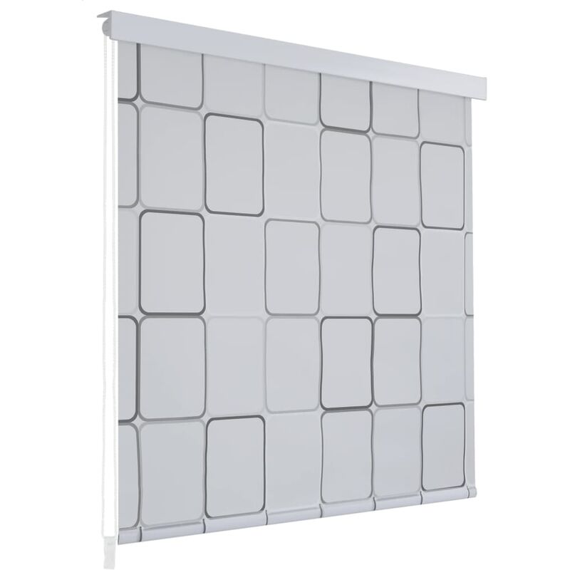 

Persiana enrollable de ducha 140x240 cm cuadrados - Blanco